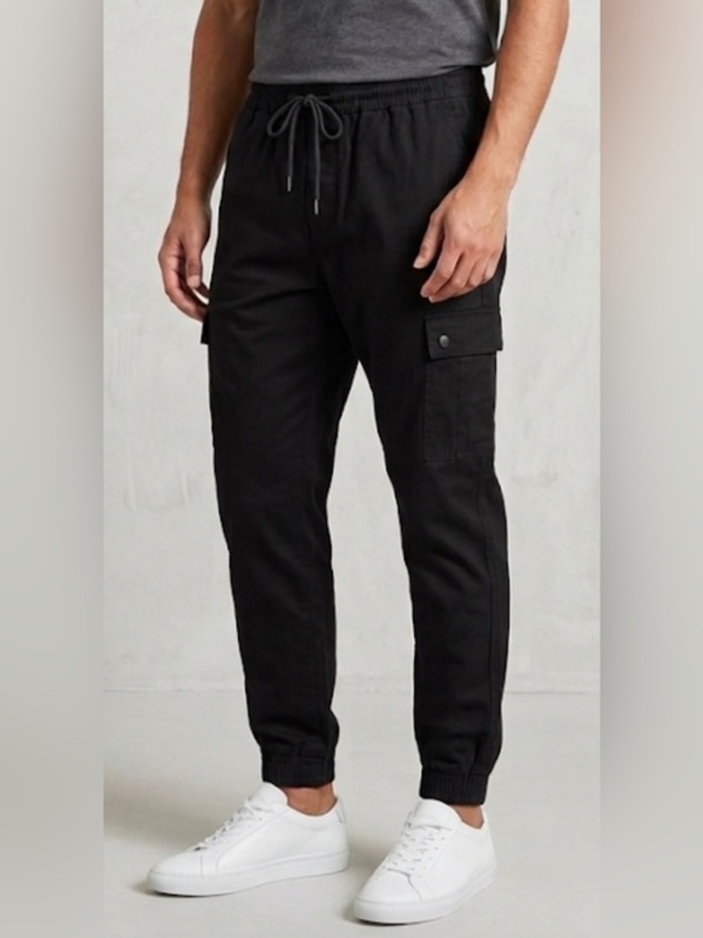 Buffalo David Bitton Men's Black Cargo Jogger Pants -Comfort Fit Size Large NWOT
